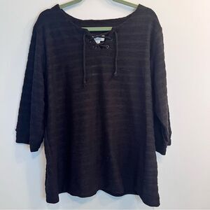 Croft & Barrow NWT Striped Tunic Top 1X